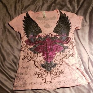 Angel and diamonds T-shirt